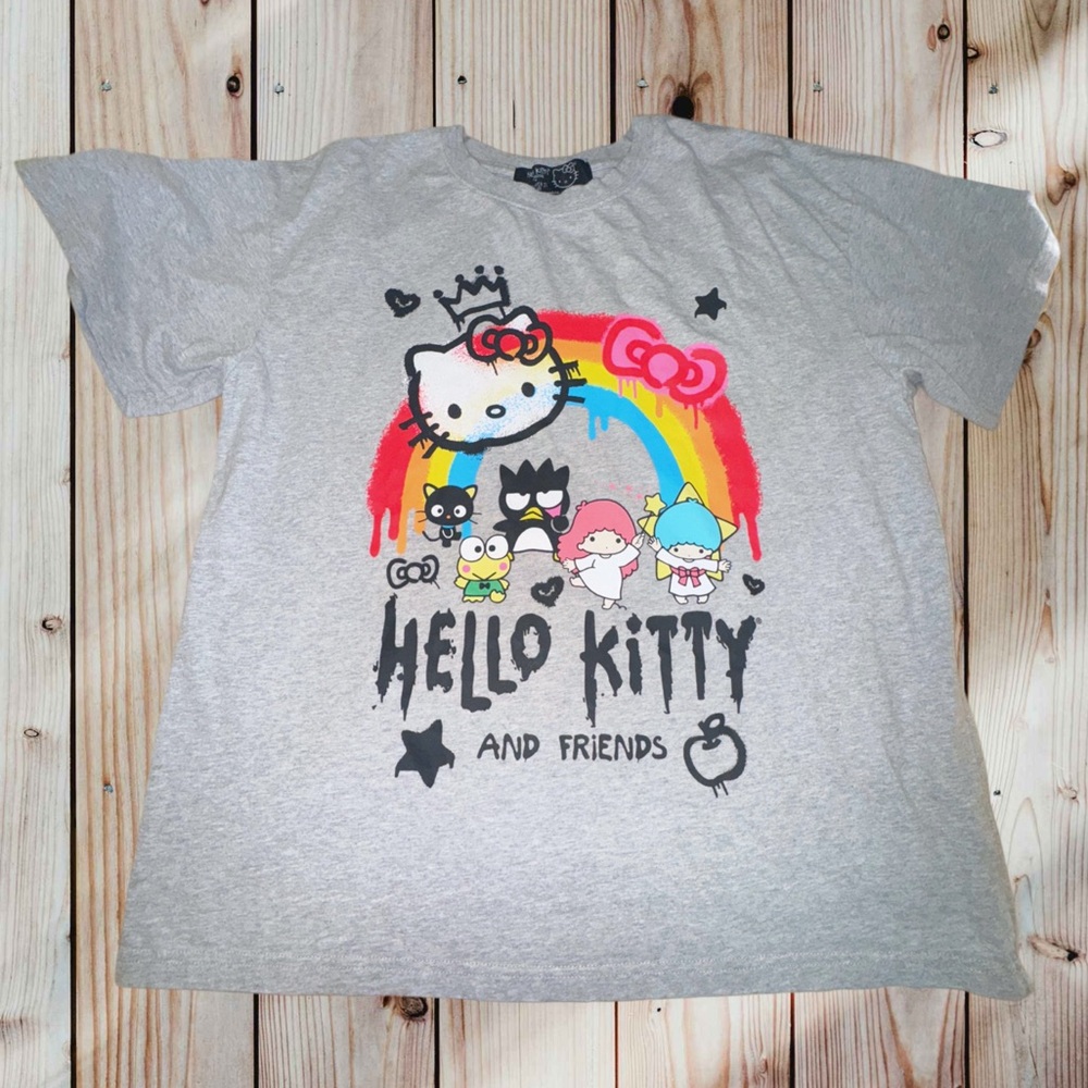 Hello Kitty Gray Rainbow Graphic Tee by Forever 21 - Picture 2 of 5